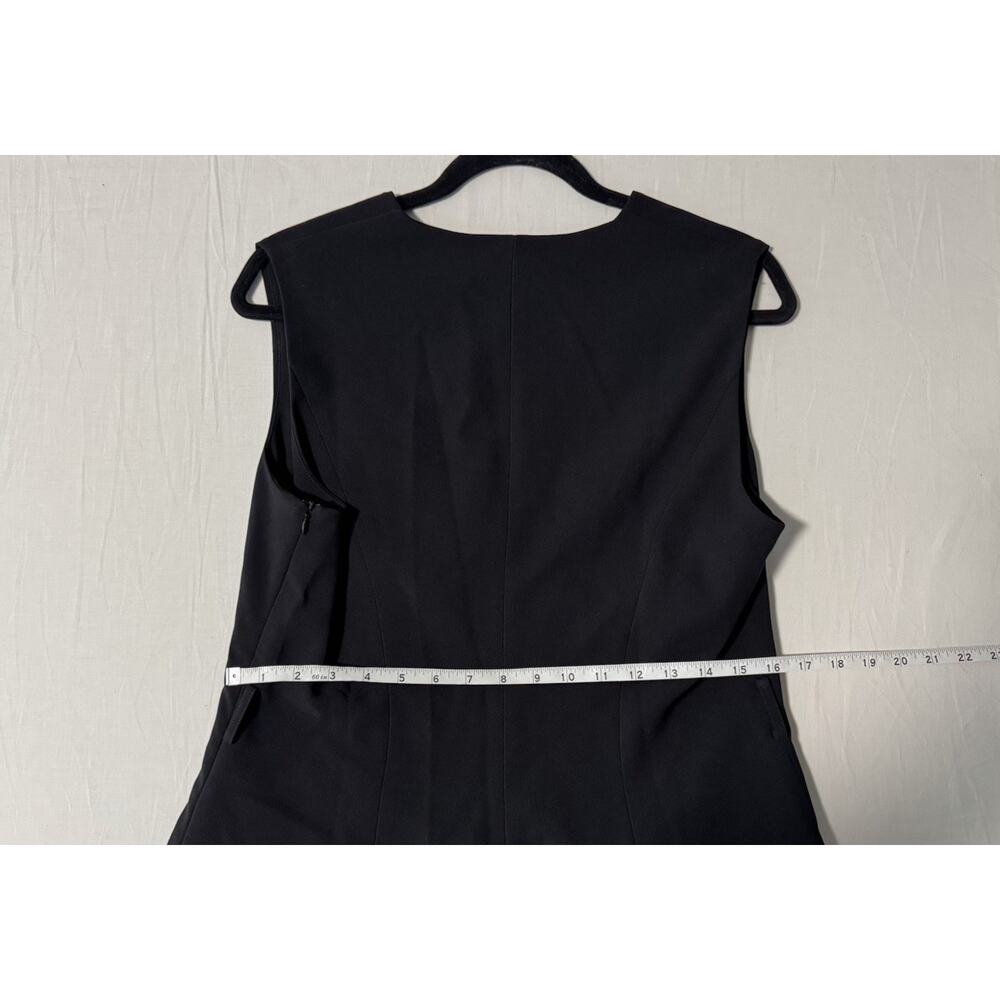 Commense Sleeveless Keyhole-Neck Pleated Black Mini Dress (No Belt inc) Size XL - Picture 9 of 10
